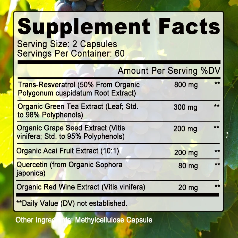 Resveratrol Capsules - Support - Resveratrol Capsule Anti Aging review and price