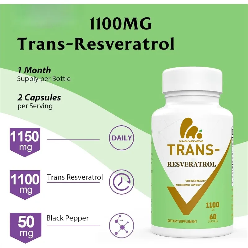 99% Resveratrol 1100mg Antioxi - Resveratrol Capsule Anti Aging review and price