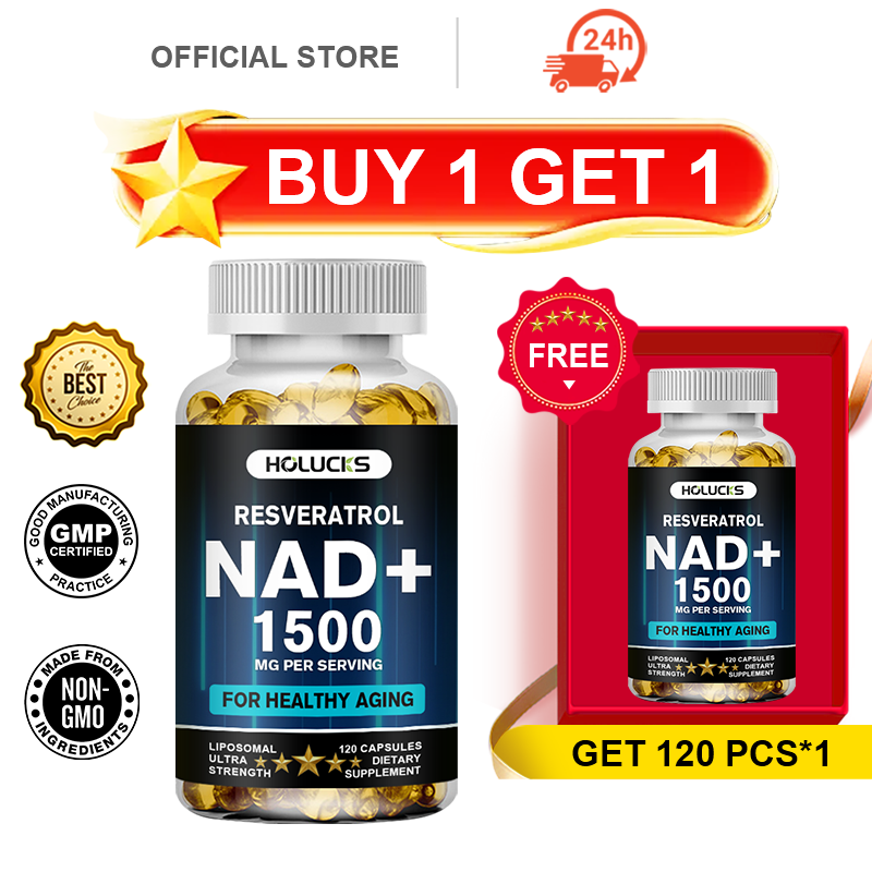 HOLUCKS NAD+ Capsules, with NA - Resveratrol Capsule Anti Aging review and price
