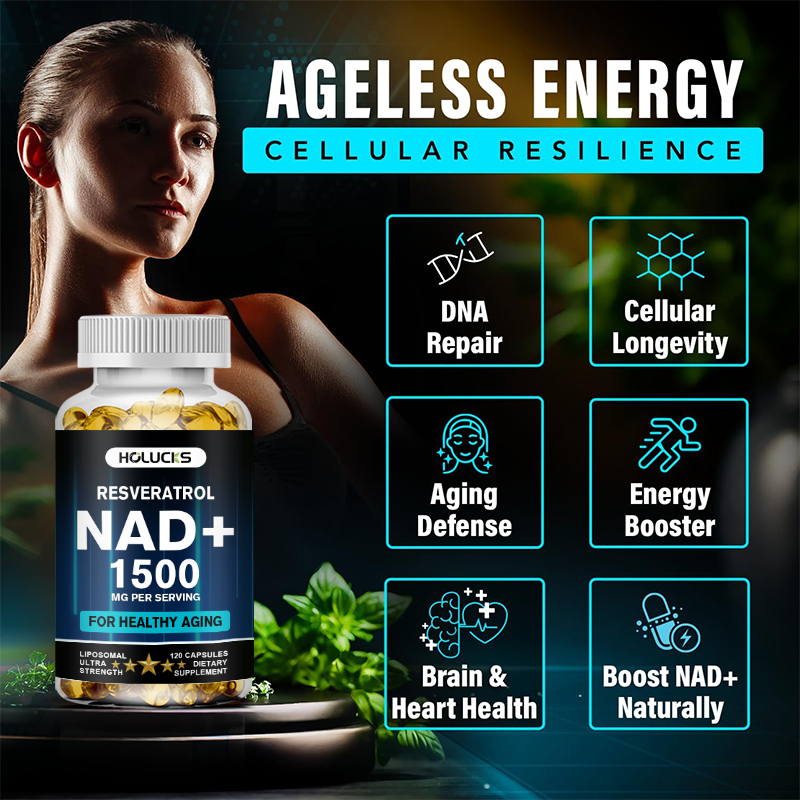 HOLUCKS NAD+ Capsules, with NA - Resveratrol Capsule Anti Aging review and price
