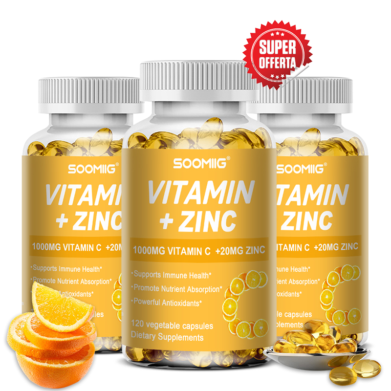 Vitamin C 1000mg + Zinc 20mg C - Zinc Supplement 50Mg review and price